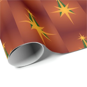 Christmas Tree Bethlehem Star (Red) Wrapping Paper