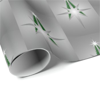 Christmas Tree Bethlehem Star (Silver) Wrapping Paper