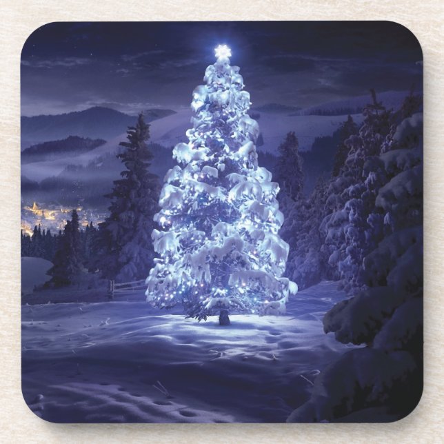 Christmas Tree  Beverage Coaster (Front)