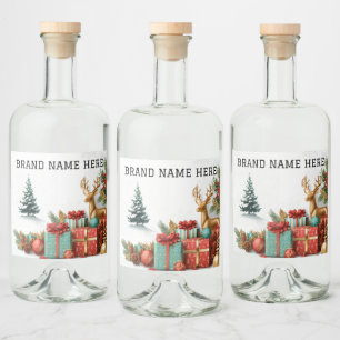 Christmas Tree Beverage Sticker Set – Brand Name