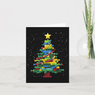 Christmas Tree Block Brick Building Xmas Master Bu Card