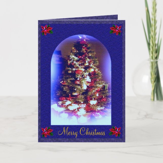 Christmas Tree Blue Card (Front)