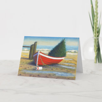 "Christmas Tree Boat" Holiday Card