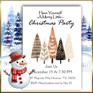 Christmas Tree Boho Party Invitation