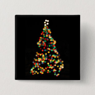 Christmas Tree Bokeh Multi Colored Lights pin