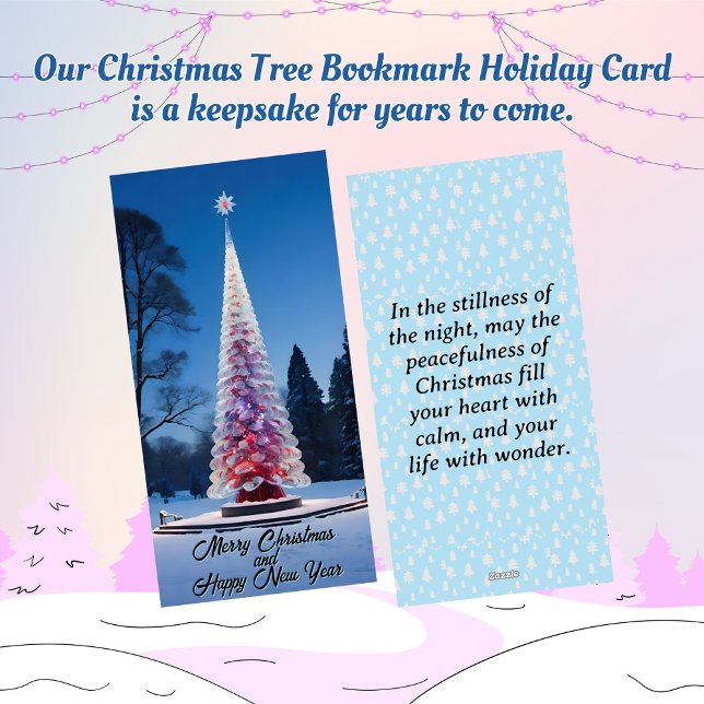 Christmas Tree Bookmark Holiday Card (Creator Uploaded)