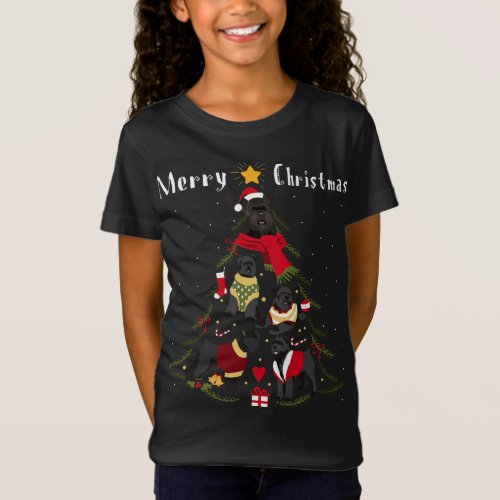 Christmas Tree Bouvier des Flandres Lover Xmas Dog T_Shirt
