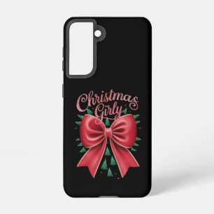 Christmas Tree Bow Girly Aesthetic Holiday Xmas Samsung Galaxy S21 Case
