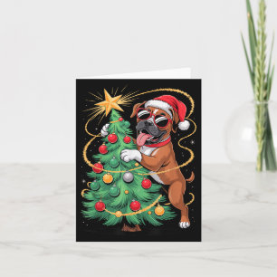 Christmas Tree Boxer Dog Sungles  Card