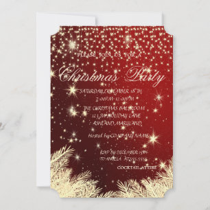 Christmas Tree Branches,Corporate Christmas Party, Invitation