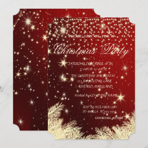 Christmas Tree Branches,Corporate Christmas Party, Invitation
