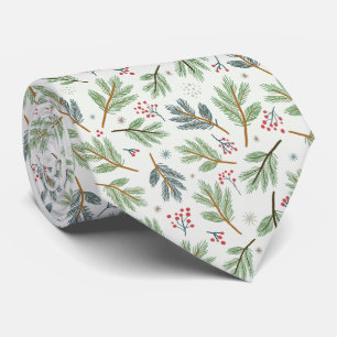 Christmas Tree Branches Neck Tie