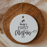 Christmas Tree Bump&#39;s First Christmas Holiday Ceramic Ornament at Zazzle
