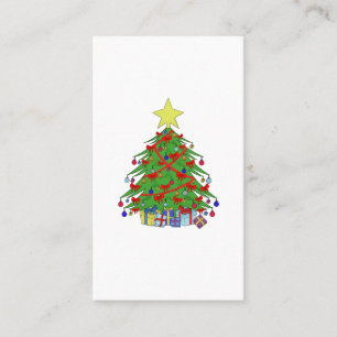 Christmas tree business card