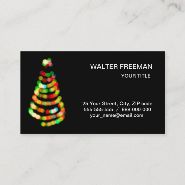 Christmas tree business card (Front)