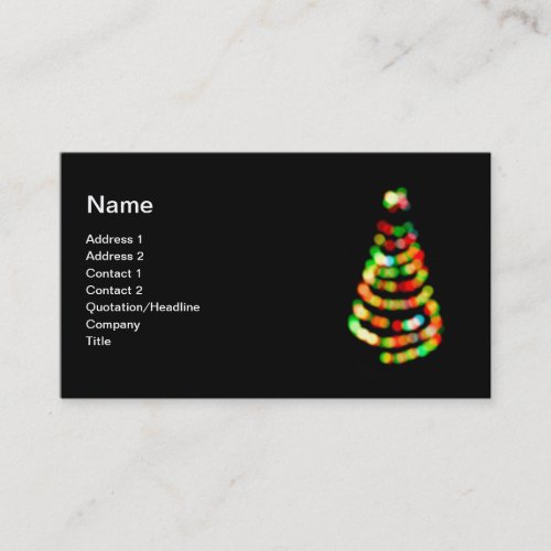 Christmas tree business card templates