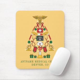 Christmas Tree Business Name Medical Doctor Nurse Mouse Pad
