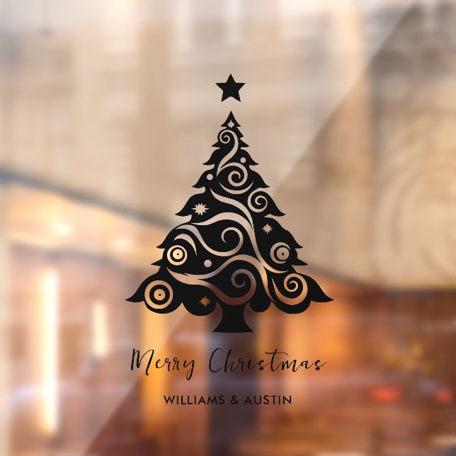 Christmas Tree Business Window Decoration Window Cling (Sheet 2)