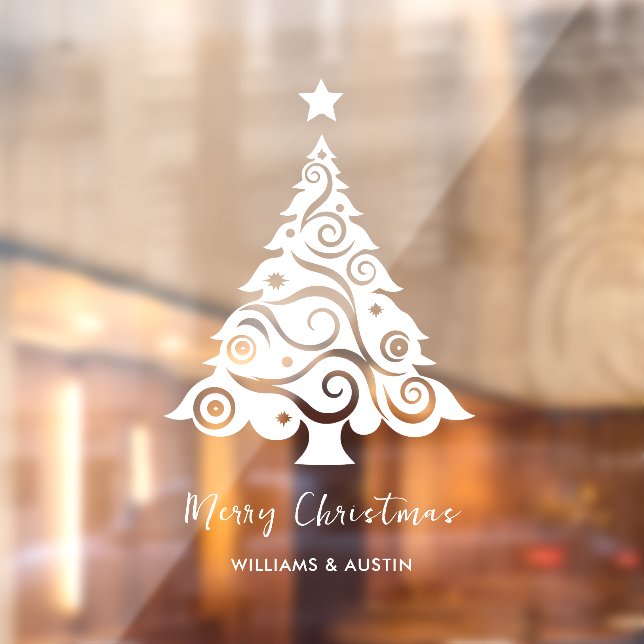 Christmas Tree Business Window Decoration Window Cling (Sheet 2)