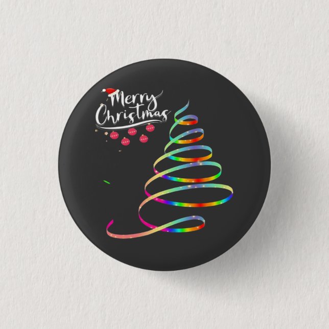  Christmas Tree   Button (Front)