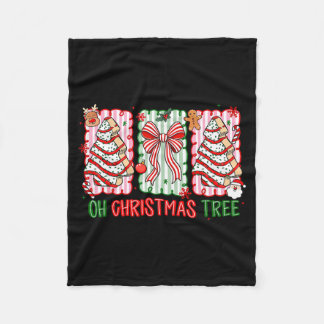 Christmas Tree Cake Funny Quote Oh Christmas Tree Fleece Blanket