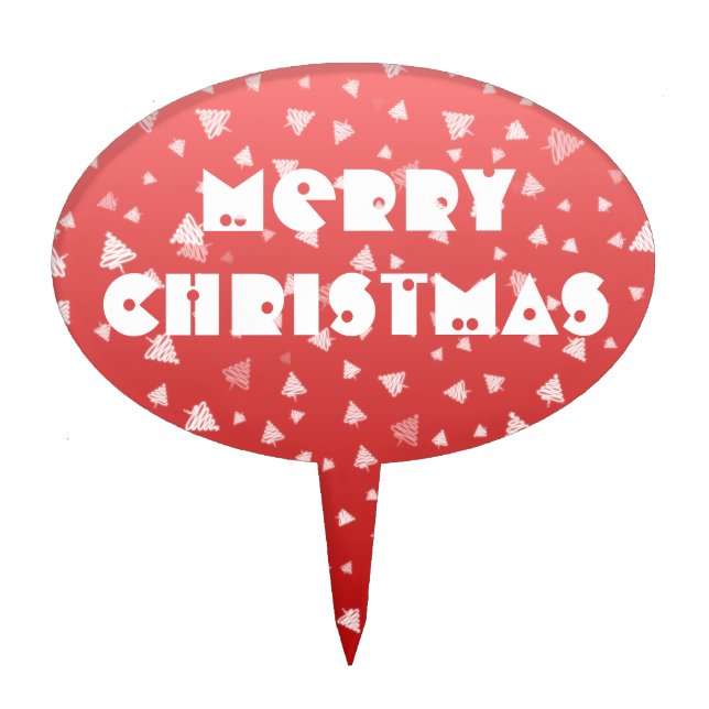 Christmas Tree Cake Topper (Front)