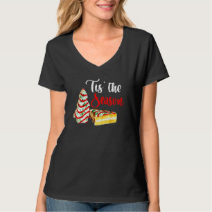 Christmas Tree Cakes Debbie Becky Jen Little Tis' T-Shirt