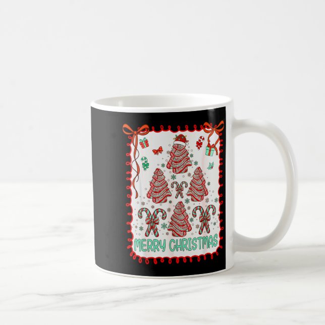 Christmas Tree Cakes Funny Debbie Becky Jen Cake L Coffee Mug (Right)