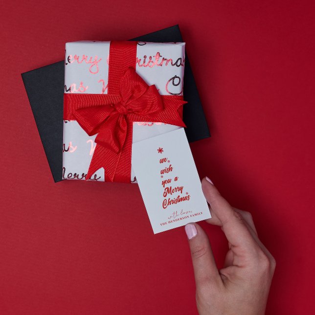 Christmas Tree Calligraphy | Family Name Note Card (Creator Uploaded)