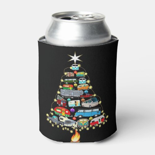 Christmas Tree Camper Vehicles Camping RVing Can Cooler