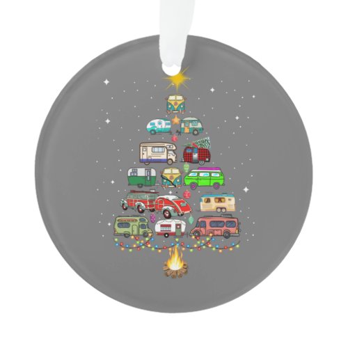 Christmas Tree Camper Vehicles Camping RVing Trail Ornament