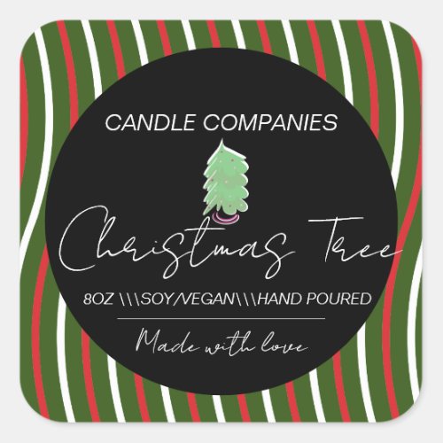 Christmas Tree Candle Maker Business  Square Sticker