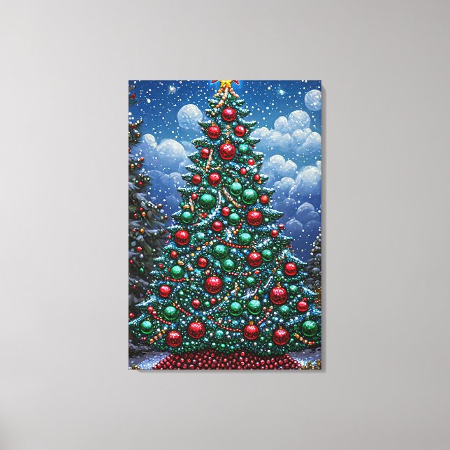 Christmas tree canvas print (Front)