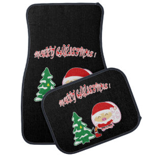 Christmas tree car floor mat