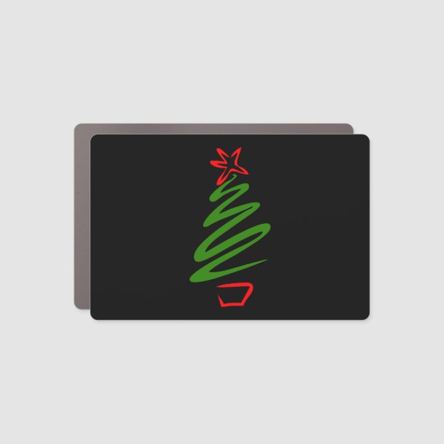 Christmas tree     car magnet (Front)