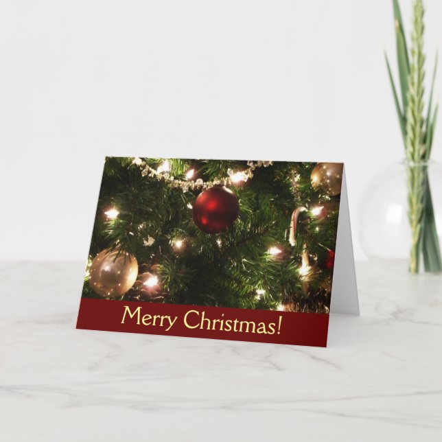 Christmas Tree Card (Blank Inside) (Front)