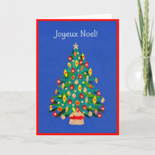 Christmas Tree Card, French Holiday Card