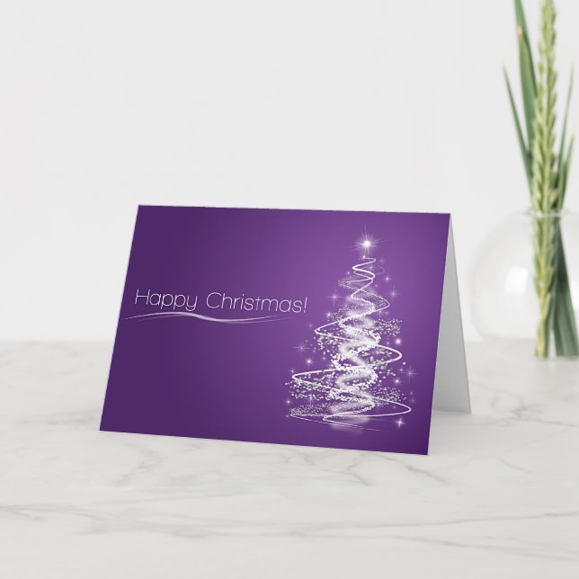 Christmas Tree Card Purple (Front)