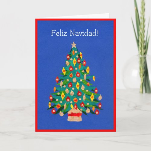 Christmas Tree Card Spanish Holiday Card