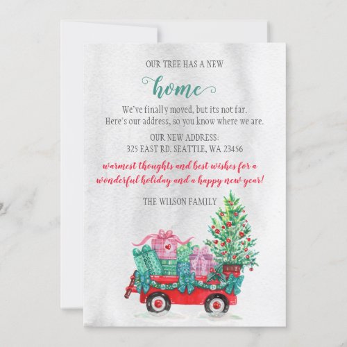 Christmas Tree Cart Weve Moved Holiday Cards