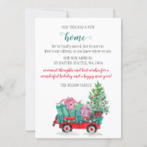 Christmas Tree Cart We've Moved Holiday Cards