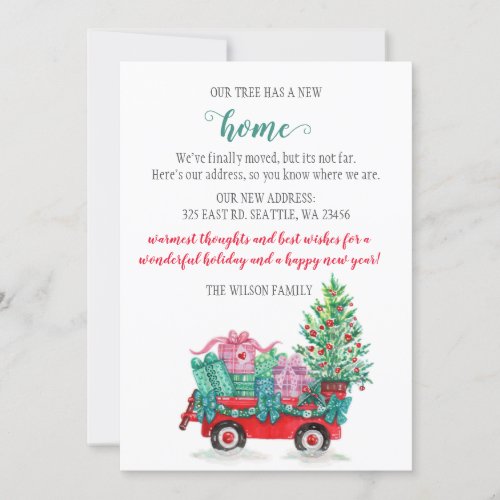 Christmas Tree Cart Weve Moved Holiday Cards