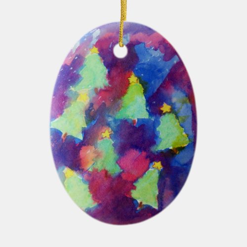 CHRISTMAS TREE CERAMIC ORNAMENT