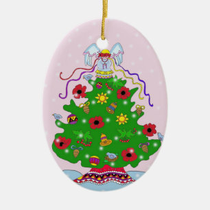 Christmas Tree Ceramic Ornament