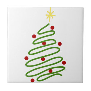 Christmas Tree Ceramic Tile