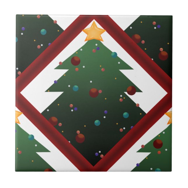 Christmas Tree Ceramic Tile (Front)