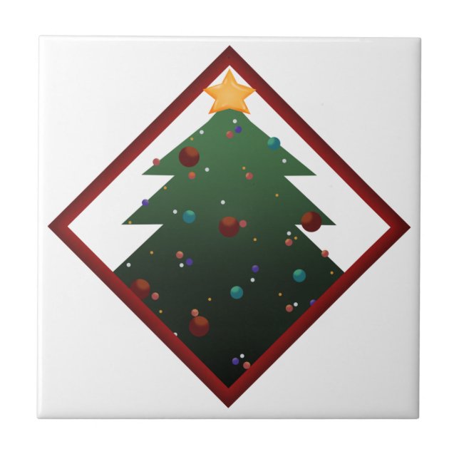 Christmas Tree Ceramic Tile (Front)