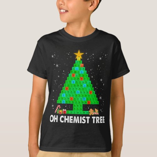 Christmas Tree Chemistry Science Periodic Table Sw T_Shirt