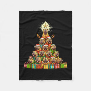 Christmas Tree Chinese Shar-pei Shar Pei Fleece Blanket