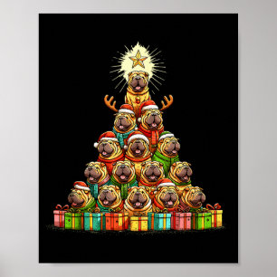 Christmas Tree Chinese Shar-pei Shar Pei Poster